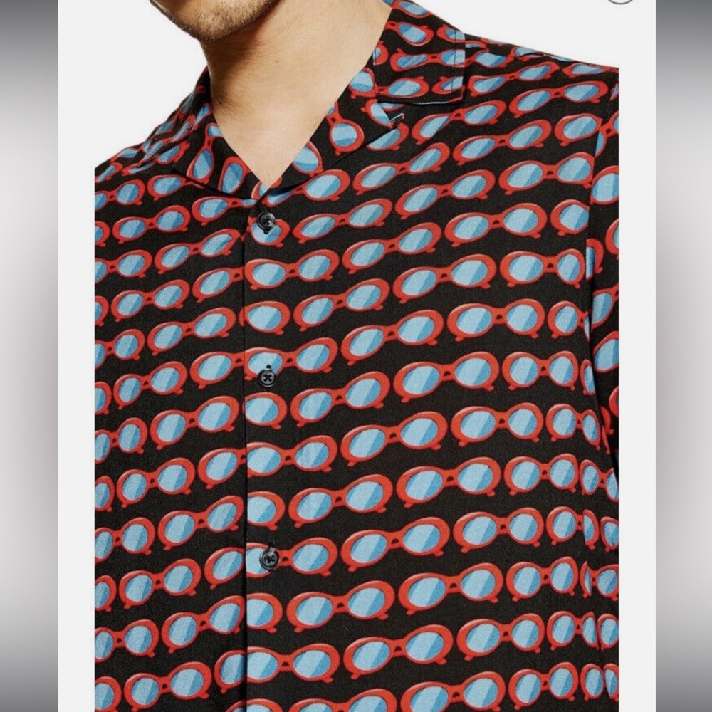 Topman Sunglasses Pattern Button Down - Picture 9 of 9